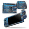 Abstract Wet Paint Blues v8 - Skin Wrap Decal for Nintendo Switch Lite Console & Dock - 3DS XL - 2DS - Pro - DSi - Wii - Joy-Con Gaming Controller
