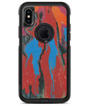 Abstract Wet Paint Retro V4 - iPhone X OtterBox Case & Skin Kits