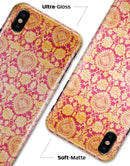 Antique Red and Orange Cauliflower Damask Pattern - iPhone X Clipit Case