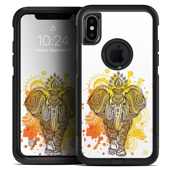 Bright Orange Ethnic Elephant - Skin Kit for the iPhone OtterBox Cases