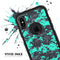 Bright Teal and Gray Digital Camouflage - Skin Kit for the iPhone OtterBox Cases