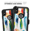 Bright Water Color Painted Feather - Skin Kit for the iPhone OtterBox Cases