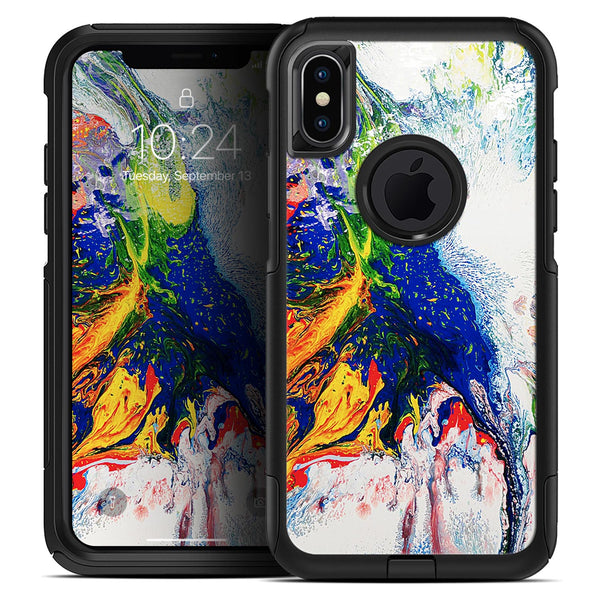 Bright White and Primary Color Paint Explosion - Skin Kit for the iPhone OtterBox Cases