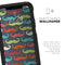 Colorful Scratched Mustache Pattern - Skin Kit for the iPhone OtterBox Cases
