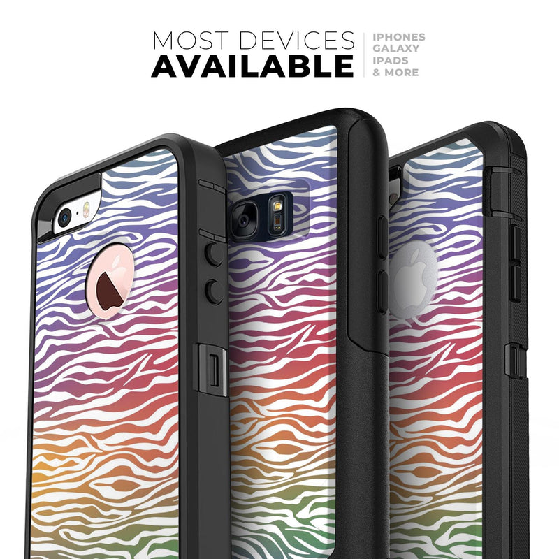 Colorful Vector Zebra Animal Print - Skin Kit for the iPhone OtterBox Cases