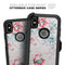 Coral & Blue Grunge Watercolor Floral - Skin Kit for the iPhone OtterBox Cases