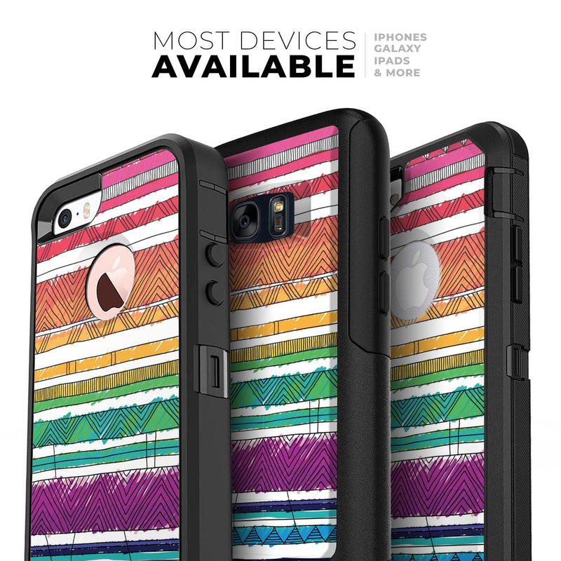 Crayon Colored Doodle Patterns - Skin Kit for the iPhone OtterBox Cases
