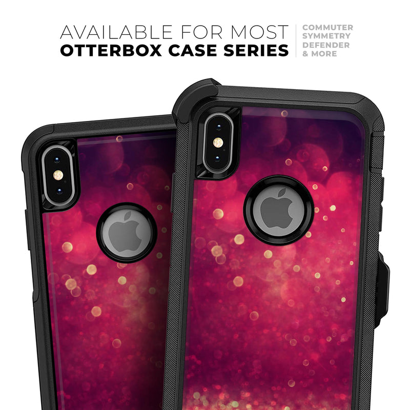 Dark Pink Shimmering Orbs of Light - Skin Kit for the iPhone OtterBox Cases