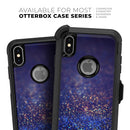 Deep Blue with Gold Shimmering Orbs of Light - Skin Kit for the iPhone OtterBox Cases