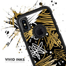 Gold and Black Squiggly - Skin Kit for the iPhone OtterBox Cases