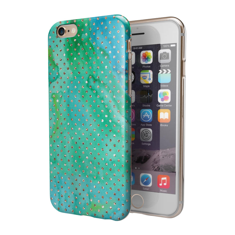 Green_and_Gold_Watercolor_Polka_Dots_-_iPhone_6s_-_Gold_-_Clear_Rubber_-_Hybrid_Case_-_Shopify_-_V3.jpg