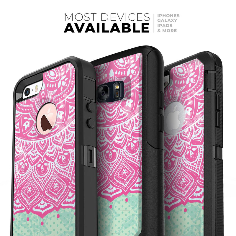 Green and Pink Tribal v3 - Skin Kit for the iPhone OtterBox Cases