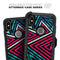 Grungy Neon Triangular Zig Zag Shapes - Skin Kit for the iPhone OtterBox Cases