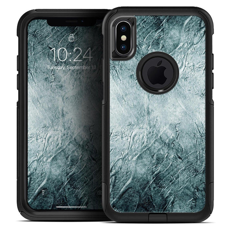 Grungy Teal Wavy Abstract Surface - Skin Kit for the iPhone OtterBox Cases