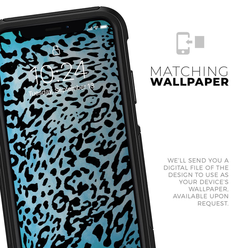 Hot Teal Cheetah Animal Print - Skin Kit for the iPhone OtterBox Cases