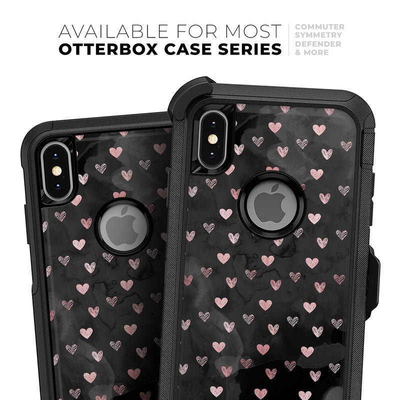 Karamfila Marble & Rose Gold Hearts v11 - Skin Kit for the iPhone OtterBox Cases
