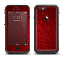 The Dark Red Spiral Pattern V23 Apple iPhone 6/6s LifeProof Fre Case Skin Set