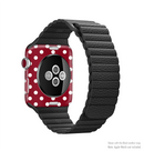 The Dark Red & White Polka Dot Full Body Skin Set for the Apple Watch