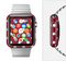 The Dark Red & White Polka Dot Full Body Skin Set for the Apple Watch