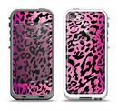 The Hot Pink Cheetah Animal Print Apple iPhone 5-5s LifeProof Fre Case Skin Set