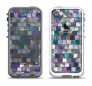 The Mosaic Purple and Green Vivid Tiles V4 Apple iPhone 5-5s LifeProof Fre Case Skin Set