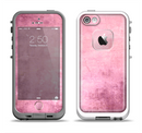 The Pink Grungy Surface Texture Apple iPhone 5-5s LifeProof Fre Case Skin Set
