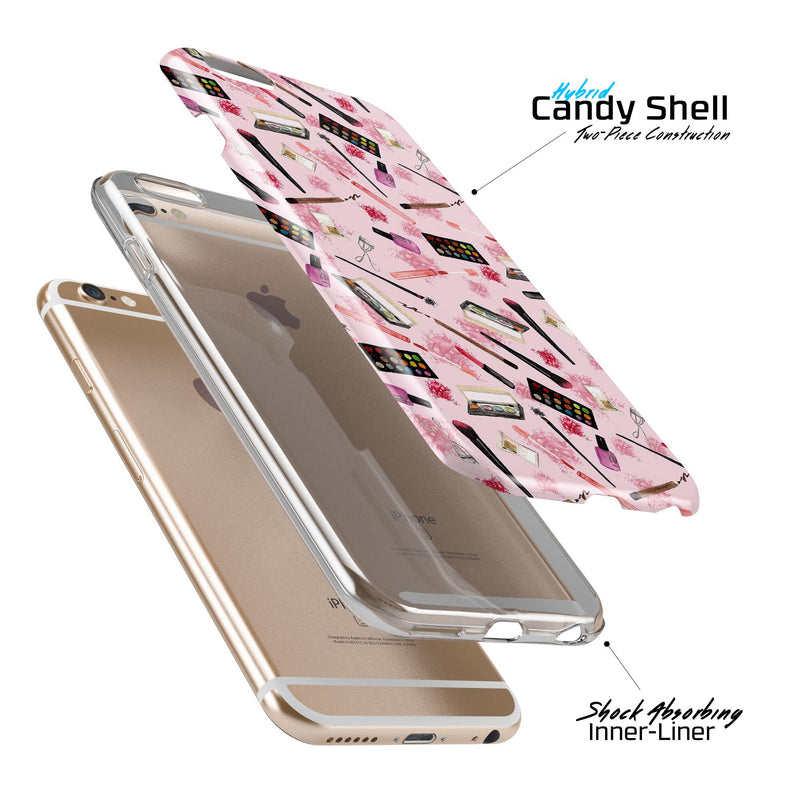 The_Pink_Out_of_the_MakeUp_Bag_Pattern_-_iPhone_6s_-_Gold_-_Clear_Rubber_-_Hybrid_Case_-_Shopify_-_V4.jpg