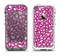 The Purple & White Floral Sprout Apple iPhone 5-5s LifeProof Fre Case Skin Set