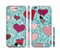 The Sharded Hearts On Teal Sectioned Skin Series for the Apple iPhone 6/6s