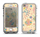 The Subtle Yellow & Pink Sketched Lace Patterns v21 Apple iPhone 5-5s LifeProof Nuud Case Skin Set