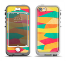 The Vibrant Bright Colored Connect Pattern Apple iPhone 5-5s LifeProof Nuud Case Skin Set