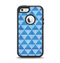 The Vintage Blue Striped Triangular Pattern V4 Apple iPhone 5-5s Otterbox Defender Case Skin Set