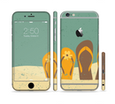 The Vintage His & Her Flip Flops Beach Scene Sectioned Skin Series for the Apple iPhone 6/6s