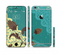 The Yellow Lace and Flower on Teal Sectioned Skin Series for the Apple iPhone 6/6s